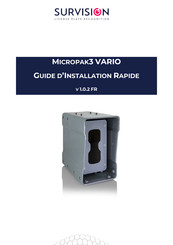 Survision MICROPAK3 VARIO Guide D'installation Rapide