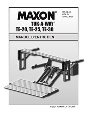 Maxon TUK-A-WAY TE-30 Manuel D'entretien