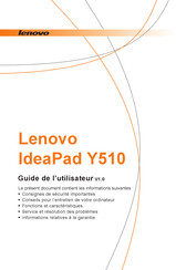 Lenovo IdeaPad Y510 Guide De L'utilisateur