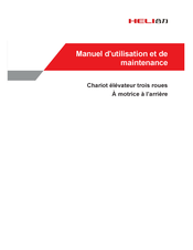 HELI CPD15SHGB1 Manuel D'utilisation Et De Maintenance