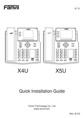 Fanvil X5U Guide D'installation