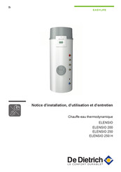 De Dietrich EasyLife ELENSIO Notice D'installation, D'utilisation Et D'entretien