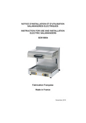 Roller Grill SEM 800 Notice D'utilisation Et D'installation