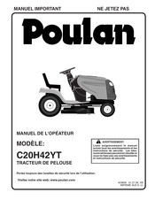 Poulan C20H42YT Manuel De L'opérateur