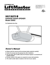 Chamberlain LiftMaster PROFESSIONAL SECURITY+ 2500C Manuel Du Propriétaire