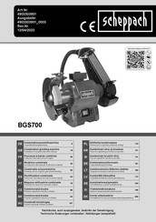 Scheppach BGS700 Traduction Des Instructions D'origine