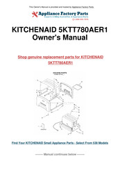 KitchenAid ARTISAN 5KTT780AER1 Guide