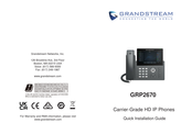 Grandstream Networks GRP2670 Guide D'installation Rapide