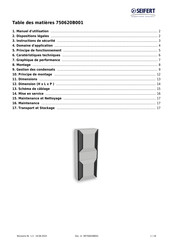 Seifert 750620B001 Manuel D'utilisation