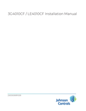 Johnson Controls 3G4010CF Manuel D'installation