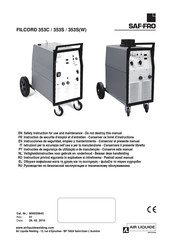 Saf-Fro FILCORD 353C Instruction De Securite D'emploi Et D'entretien