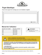 ActiveFlame EF10146 Manuel De L'utilisateur