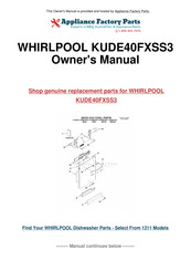 KitchenAid KUDE40FXSS3 Instructions D'utilisation