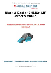 Black & Decker BHSB315J Mode D'emploi