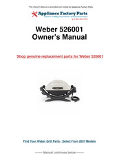 Weber 526001 Guide Du Propriétaire