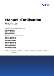 NEC LED-Q048e2 Manuel D'utilisation