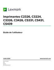 Lexmark C3326 Guide De L'utilisateur