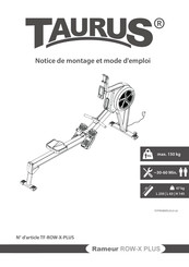 Taurus ROW-X PLUS Notice De Montage Et Mode D'emploi