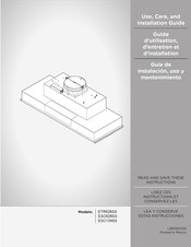 Elica Scanno ETR628SS Guide D'utilisation, D'entretien Et D'installation