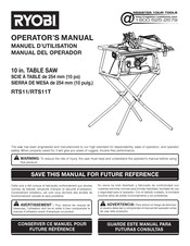 Ryobi RTS11 Manuel D'utilisation