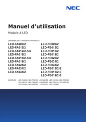 NEC LED-FA012i2-SB Manuel D'utilisation