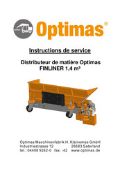 Optimas FINLINER Instructions De Service