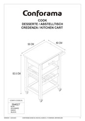 CONFORAMA COOK 594027 Instructions De Montage