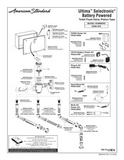 American Standard Ultima Selectronic 606B.3 Série Guide Rapide