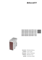 Balluff BOS R254K-UUI-RS10-S4 Notice D'utilisation