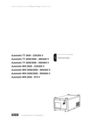 Fronius Autotrafo TT 2600-230/200 V Instructions De Montage