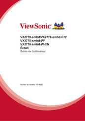 ViewSonic VX2778-smhd-W-CN Guide De L'utilisateur