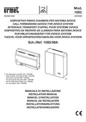 Urmet 1083/58A Manuel D'installation