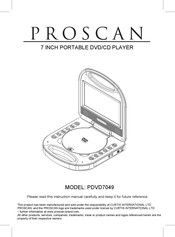 ProScan PDVD7049 Mode D'emploi