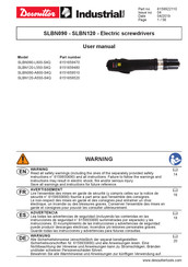 Desoutter SLBN090-L800-S4Q Manuel D'utilisation