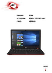 Acer ASPIRE F5-571G-300S Manuel D'utilisation