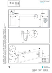 Pressalit Care Indivo RK1111 Manuel D'installation