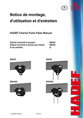 HADEF 208/05G Notice De Montage, D'utilisation Et D'entretien