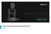 Creality Ender-3 V3 KE Manuel D'utilisation