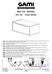 Gami RAFAEL J1X 087 Instructions De Montage