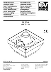 Vortice TR ED-V Notice D'emploi Et D'entretien