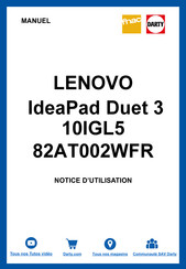 Lenovo 82AT002WFR Guide D'utilisation