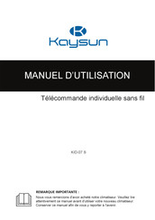 Kaysun KID-07 S Manuel D'utilisation