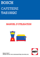 Bosch TASSIMO happy TAS1002C Mode D'emploi