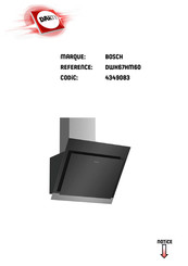 Bosch DWK67HM60 Notice D'utilisation Et De Montage