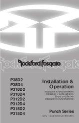 Rockford Fosgate Punch P38D4 Installation Et Fonctionnement