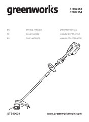 GreenWorks ST80L254 Manuel D'opérateur
