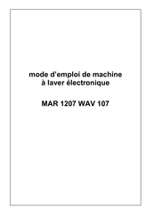 Nordmende MAR 1207 WAV 107 Mode D'emploi