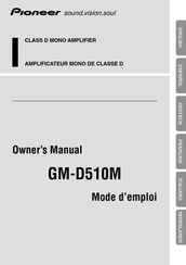 Pioneer GM-D510M Mode D'emploi