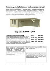 Lemeks Palmako FR40-7040 Assemblage, Manuel De Montage Et D'entretien