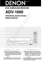 Denon ADV-1000 Mode D'emploi